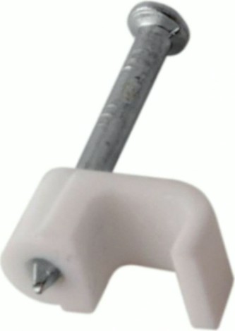 Крепеж кабеля плоский REXANT 4х2 мм, белый (упак. 50 шт) [07-4204]