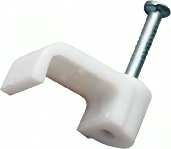 Крепеж кабеля плоский REXANT 5х2 мм, белый (упак. 50 шт) [07-4205]