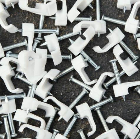 Крепеж кабеля плоский REXANT 6х4 мм, белый (упак. 50 шт) [07-4206]