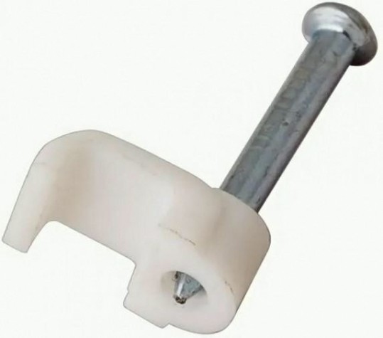 Крепеж кабеля плоский REXANT 8х3 мм, белый (упак. 50 шт) [07-4207]