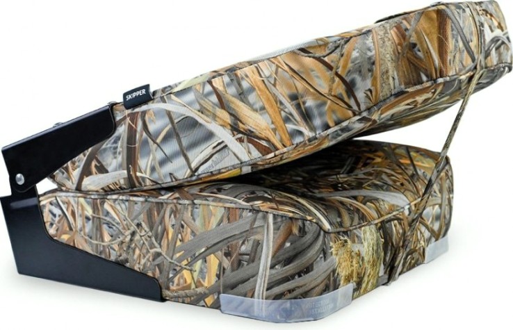 Кресло складное с мягкими накладками SKIPPER камуфляж осень (пластик) [SK75109CAMO]