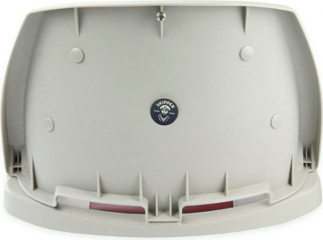 Кресло складное с мягкими накладками SKIPPER серый/красный (пластик) [SK75109GR]