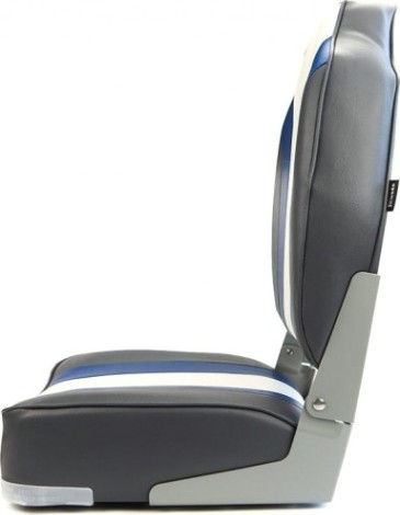 Кресло складное с мягкими накладками SKIPPER угольный/синий/белый (пластик) [SK75107CBW]