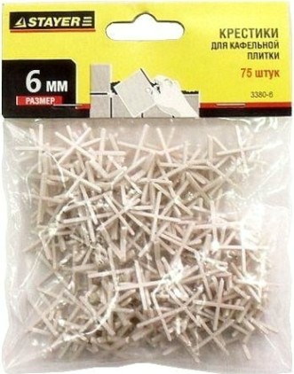 Крестики для плитки STAYER MASTER 6мм 75шт [3380-6]