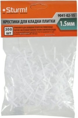 Крестики для плитки Sturm 9041-02-15 1,5мм, 200шт.