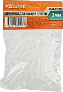 Крестики для плитки Sturm 9041-02-20 2мм, 200шт. Крестики для плитки Sturm 9041-02-20 2мм, 200шт.