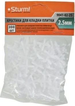 Крестики для плитки Sturm 9041-02-25 2,5мм, 200шт.