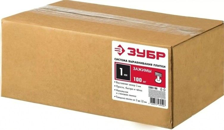 Крестики для плитки ЗУБР СВП свп 1,0 мм зажим системы выравнивания 500 шт [33861-500]