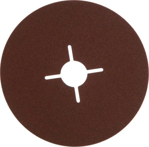 Круг фибровый ПРАКТИКА 125 мм P 24 гибкий с центральным отверстием, (5шт.) [645-389]