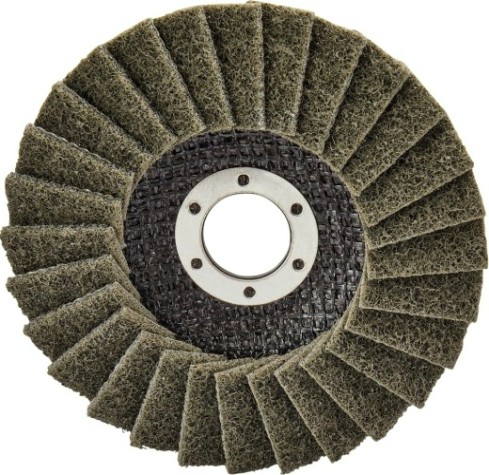 Круг лепестковый абразивный MAKITA 125x22,23 мм, полировочный, угловой (мелкий) [B-40820]