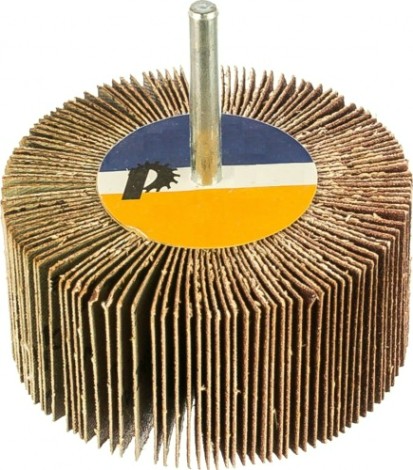 Круг лепестковый ПРАКТИКА 60х30мм, P120, хвостовик 6 мм, серия Профи с оправкой [649-066]