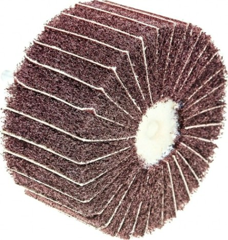 Круг лепестковый ПРАКТИКА 80х40мм, комбинированный, хвостовик 6 мм с оправкой [649-158]