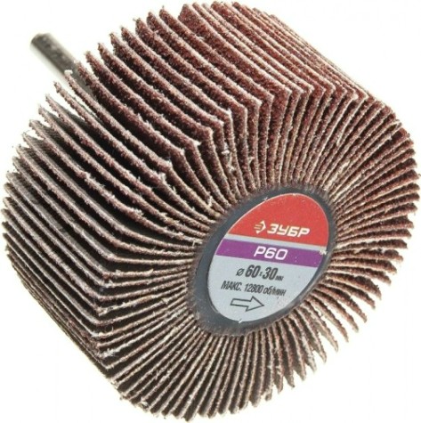 Круг лепестковый с оправкой ЗУБР 60х30 мм Р 60 36602-060 [36602-060]