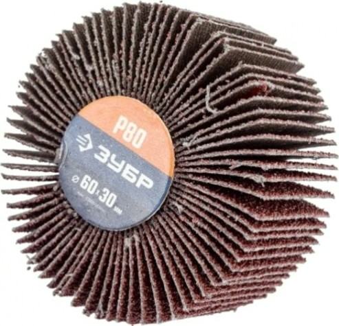Круг лепестковый с оправкой ЗУБР 60х30 мм Р 80 36602-080 [36602-080]