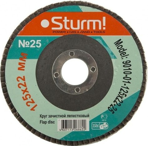 Круг лепестковый Sturm 9010-01-125x22-25 125х22, p25 Круг лепестковый Sturm 9010-01-125x22-25 125х22, p25