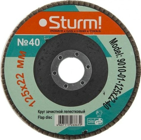Круг лепестковый Sturm 9010-01-125x22-40 125х22, p40 Круг лепестковый Sturm 9010-01-125x22-40 125х22, p40