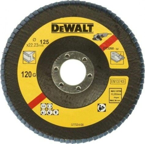 Круг лепестковый торцевой 125 х 22 мм G120 DeWALT EXTREME DT3268-QZ тип 29 [DT3268-QZ]