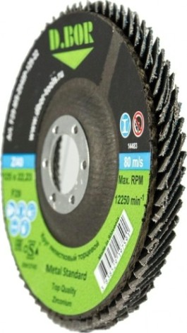 Круг лепестковый торцевой D.BOR 125 мм Р 80 METAL Standard (арт. F29-MS-Z080P-125-22) [D6-F29MSZ080P12522]
