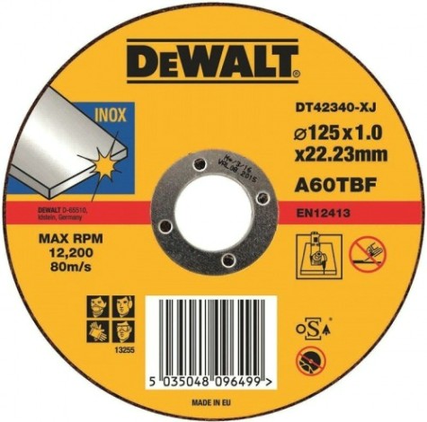 Круг отрезной по металлу DeWALT 125x1.2х22.2 мм INDUSTRIAL DT42340Z-QZ [DT42340Z-QZ]