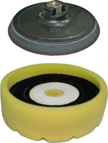 Круг полировальный поролон ПРАКТИКА 178 мм, толщина 30 мм, крепление VEL высокие края [773-033]