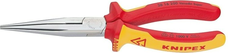 Круглогубцы диэлектрические KNIPEX 2616200 1000 V, 200 мм [KN-2616200]