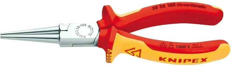 Круглогубцы диэлектрические KNIPEX 3036160 1000 V, 160 мм [KN-3036160]