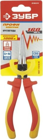 Круглогубцы диэлектрические ЗУБР "ПРОФИЭЛЕКТРИК" 160 мм 22145-8-16 [22145-8-16]