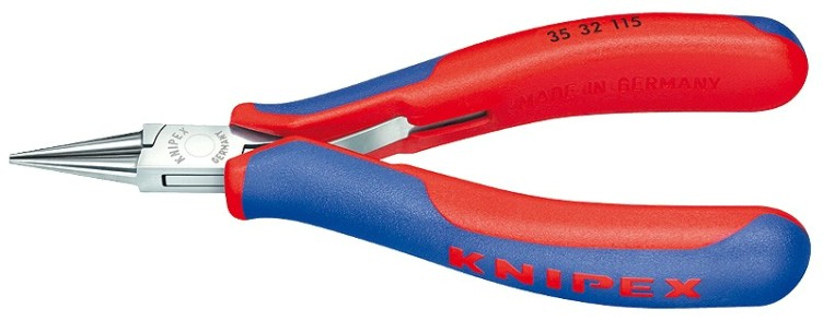 Круглогубцы KNIPEX KN-3532115SB захватные для электроники, 115 мм
