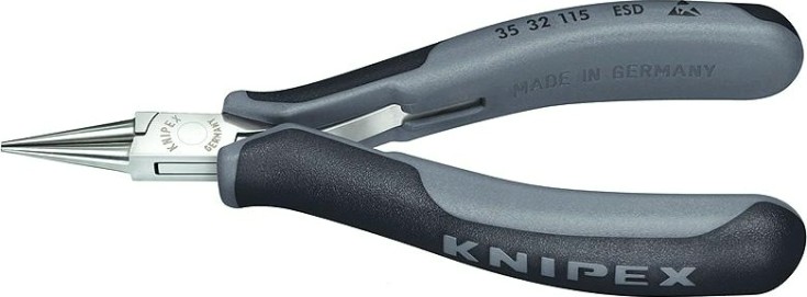 Круглогубцы прецизионные антистатические KNIPEX 3532115ESD 115 мм [KN-3532115ESD]