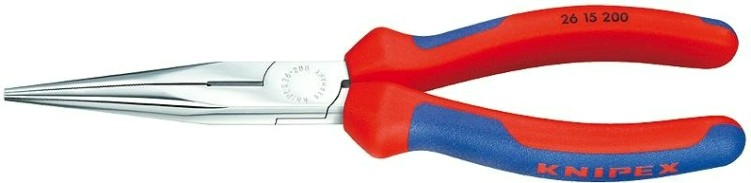Круглогубцы с плоскими губками и режущими кромками KNIPEX 2615200 200 мм [KN-2615200]