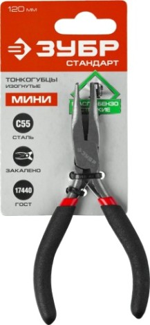 Круглогубцы ЗУБР МИНИ изогнутые 120мм [22169-4]