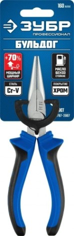 Круглогубцы ЗУБР ПРОФЕССИОНАЛ БУЛЬДОГ 160 мм эксцентриковое расположение шарнира [2201-3-16_z02]