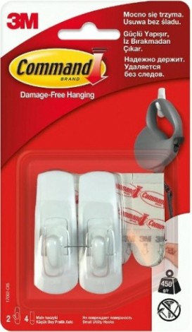 Крючок малый 3M Command® (17002) белый, 2 шт [7100107868]