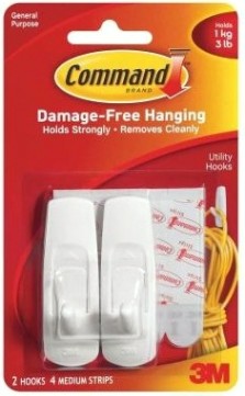 Крючок средний 3M Command® (17001) белый 2 шт [7100107867]