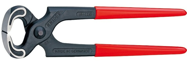 Кусачки KNIPEX KN-5001225SB торцевые плотницкие, 225 мм, обливные ручки