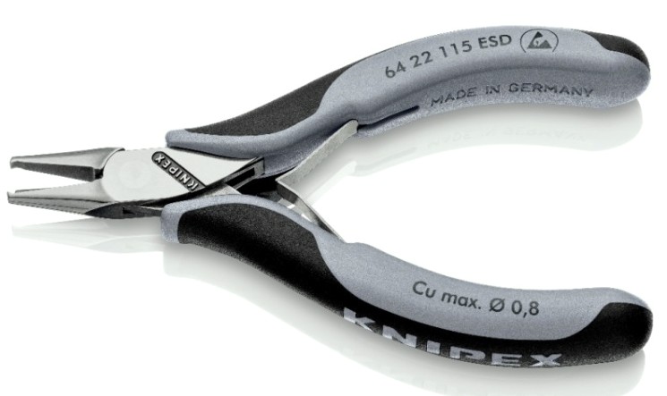 Кусачки KNIPEX KN-6422115ESD торцевые для электроники, маленькая фаска