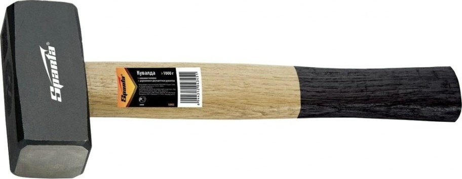 Кувалда Sparta 2000 г, кованая головка, деревянная рукоятка [10909]