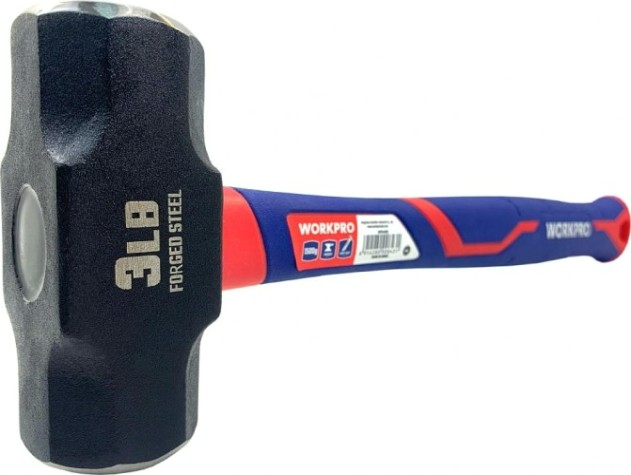 Кувалда WORKPRO WP241032 1500гр, с фиберглассовой рукояткой Кувалда WORKPRO WP241032 1500гр, с фиберглассовой рукояткой