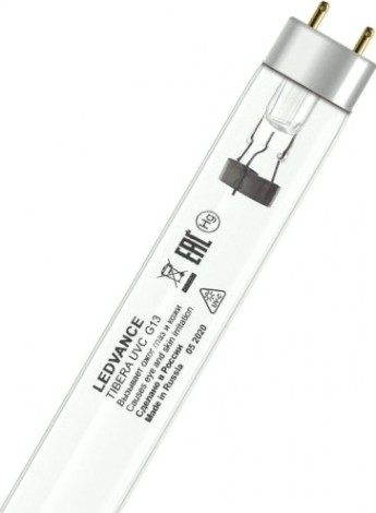 Лампа бактерицидная Osram UVC T8 15W G13 с уф-с излучением tibera 4058075499201 [1342087]