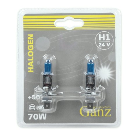 Лампа GANZ GIP06049 24V H1 70W +50% P14,5s 5000k 2 шт.