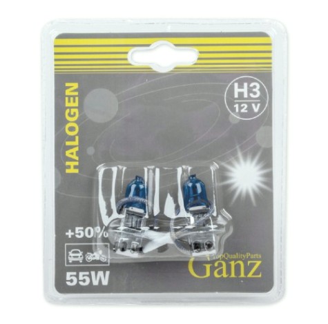 Лампа GANZ GIP06050 12V H3 55W +50%PK22s 5000k 2 шт.