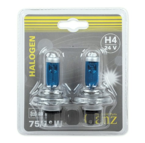 Лампа GANZ GIP06055 24V H4 75/70W +50% P43t 5000k 2 шт.