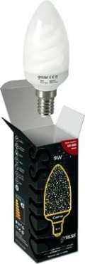 Лампа люминесцентная GAUSS Свеча энергосбер. candle 9w 2700k e14 [241109]