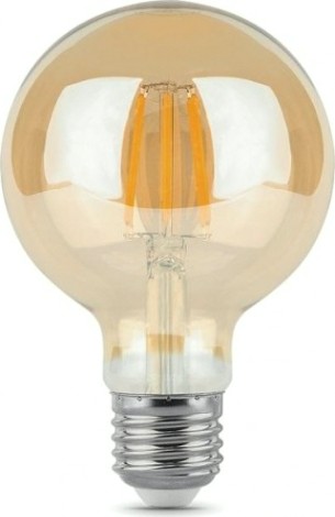Лампа светодиодная филаментная GAUSS G95 filament g95 6w 550lm 2400к е27 golden led [105802006]