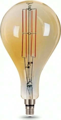 Лампа светодиодная GAUSS A160 filament а160 8w 780lm 2400к е27 golden straight l [149802008]