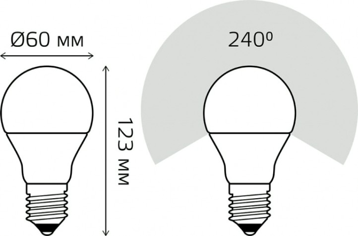 Лампа светодиодная GAUSS A60 a60 16w 1520lm 4100k e27 led [102502216]