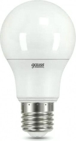 Лампа светодиодная GAUSS A60 elementary a60 7w 520lm 3000k e27 led [23217A]