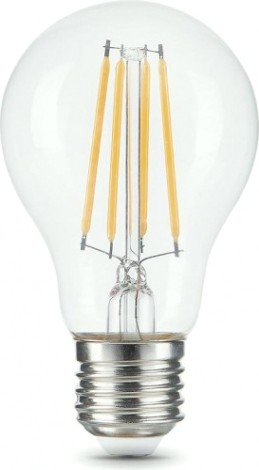 Лампа светодиодная GAUSS A60 filament а60 12w 1250lm 4100к е27 led [102902212]