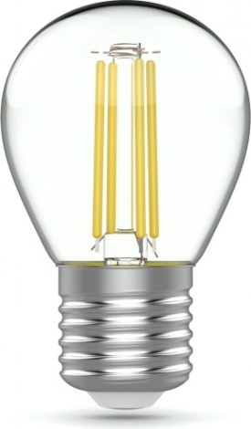 Лампа светодиодная GAUSS Basic Filament Шар 5,5W 510lm 2700К Е27 LED (3 лампы в упаковке) [1051216T]