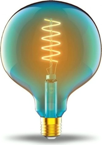 Лампа светодиодная GAUSS G125 filament 5w 190lm 1800к е27 sky blue flexible led [1013802105]